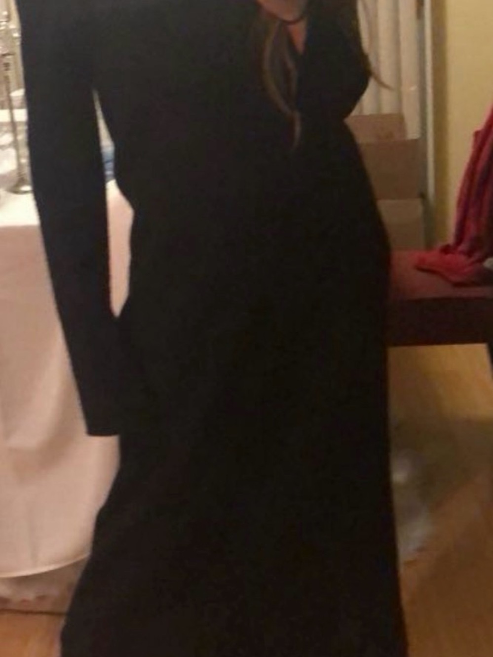 Classic Black Knit Maxi sweater dress - Picture 2 of 7